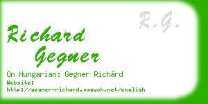 richard gegner business card